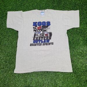 Vintage Quarter Sprints Racing Shirt L 21x26 Eastern-Outlaw Y2K